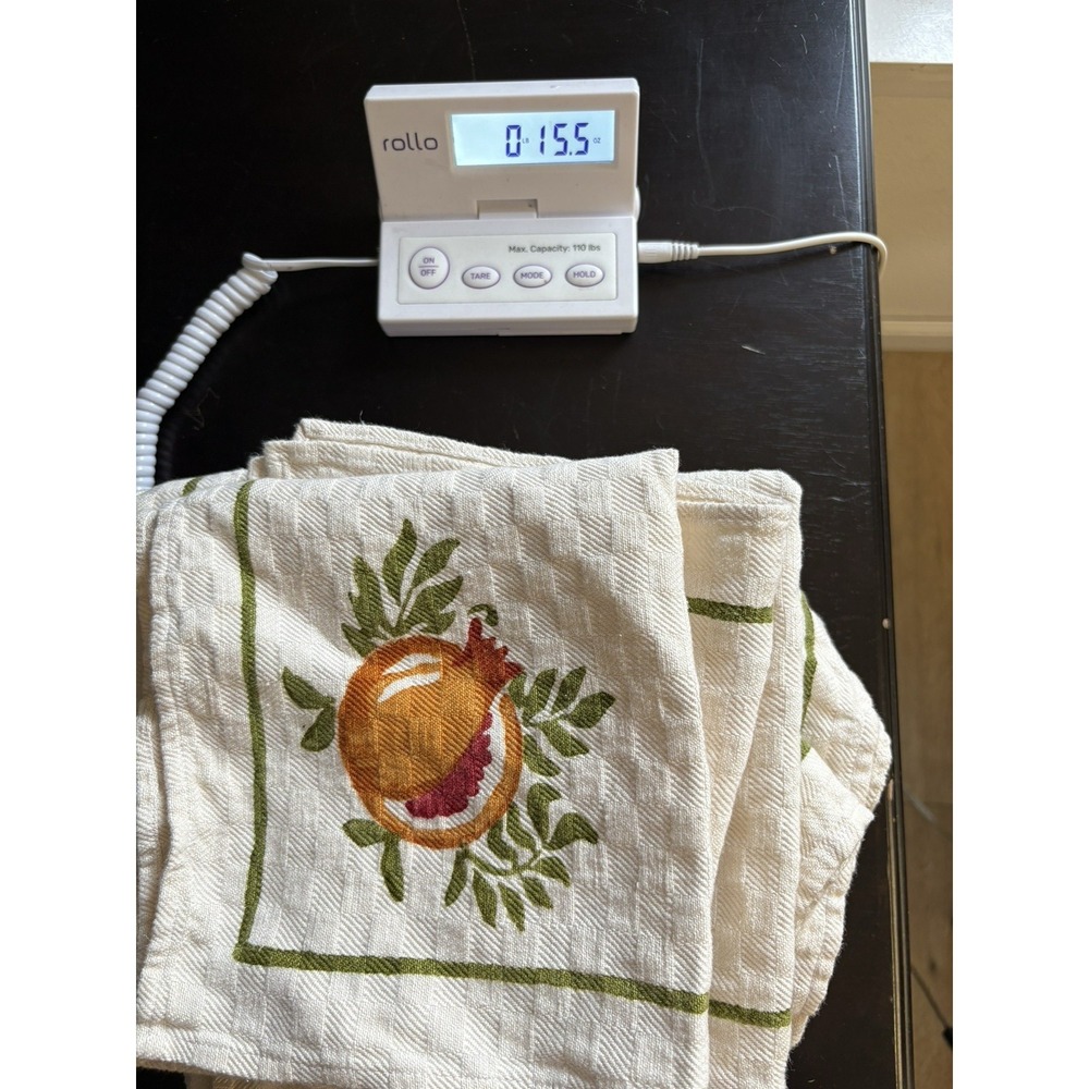 Stamperia Bertozzi Italian Handprinted Linen Placemats Napkins Set Pomegranate - Picture 10 of 12